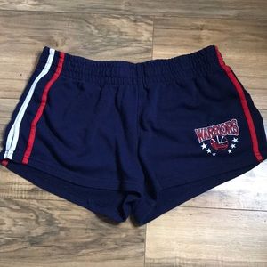 Vintage NBA Golden State Warriors Short shorts basketball athletic SZ Large USA